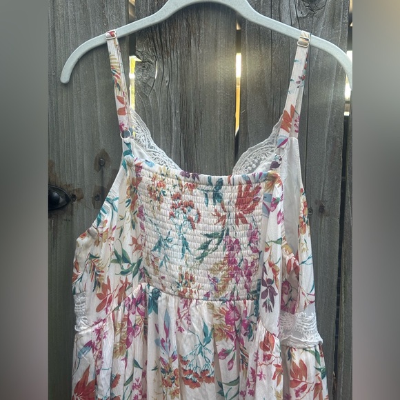 Torrid Floral Boho Gypsy Maxi Dress Lace Spring Summer Women’s Plus Sz 1X - Picture 8 of 8